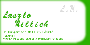 laszlo millich business card